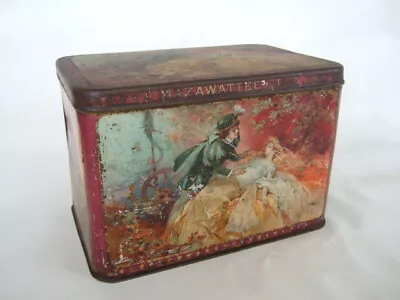 Large Rare Hinged Mazawattee Tea Tin Sleeping Beauty • $65.57