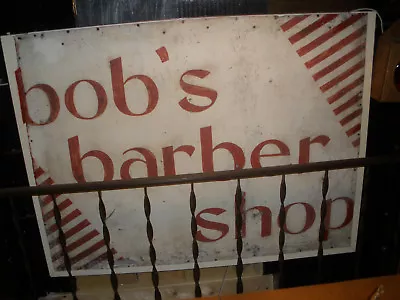 Vintage Barber Shop Wall Art--bob Barber Shop 50 Years Old --looks Real-no.289 • $599.95