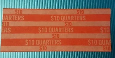 20 QUARTER - Pop - Open Flat Paper Wrappers / Tubes For Quarters  FREE SHIPPING! • $2.25