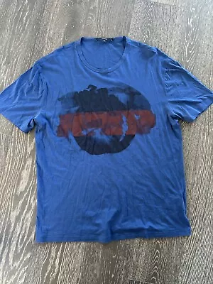 Genuine Authentic Blue Gucci Watercolour T-Shirt Size Large • $125