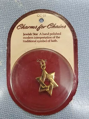 Vintage New Jewelry Charms For Chains  Jewish Star  Symbol Of Faith #CC-21 • $6