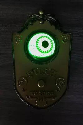 Halloween Doorbell Prop Spooky Eye Closes/open Moves Eerie Animated Voice Light9 • £23.99