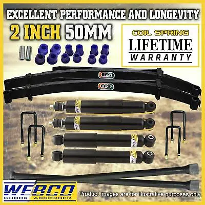 2 Inch 50mm Lift Kit Shocks EFS Leaf RAW Torsion Bar For Holden Rodeo TFS R7 R9 • $1079