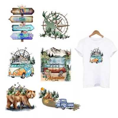 Adventure Camping Iron On Transfer For T-Shirt Iron On Heat Transfer Stickers... • $20.76