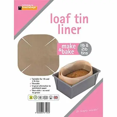 £2.75 • Buy Loaf Tin Liner Pack Of 2 For Both 1lb & 2lb Loaf Tins