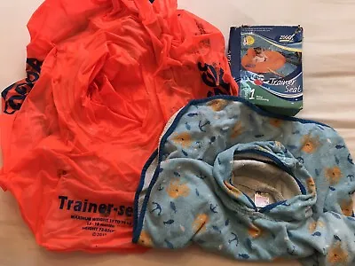 Zoggs Trainer Seat Baby Swim Ring Float & Mothercare Swim Poncho Towel 12-18 M • £15