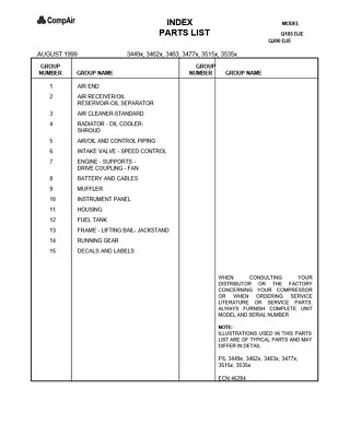 LEROI Q185 PORTABLE COMPRESSOR PARTS MANUAL ***PDF Sent Via Email*** • $18.99