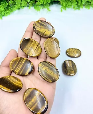 Tiger Eye Worry Stones Tiger Eye Pocket  Stone Handcrafted Crystals • $6.22