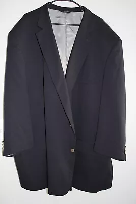 NAVY JOSEPH & FEISS 100% WOOL SILVER METAL BUTTON BLAZER JACKET S 66L Sport Coat • $34.95