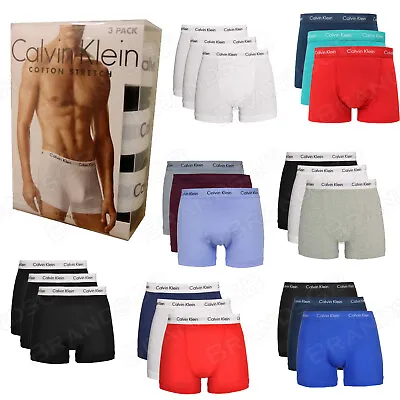 Calvin Klein Mens Boxers Trunks 3 Pack Several Colours Classic Fit Ck S - 3xl • £26.95