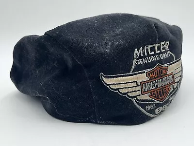 VTG Miller Genuine Draft/Harley Davidson NewsBoy Style Cap Sturgis 95th Sz Large • $32.40