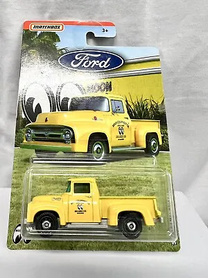 Mooneyes ’56 Ford F-100 Pickup Truck Matchbox #77668 Yellow Diecast Scale 1/64 • $22