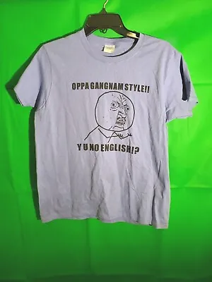 K POP Tee Oppa Gangnam Style T Shirt Music T Shirt Medium Y U N English Fun • $6.29