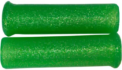 New Emgo Star Fire Flake Grips-retro/metal - 7/8  Green- Motorcycle • $18.50