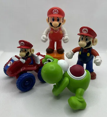 Vintage Super Mario Bros Nintendo Mixed Lot Of 4 Toys & Figures Cake Toppers • $14.99