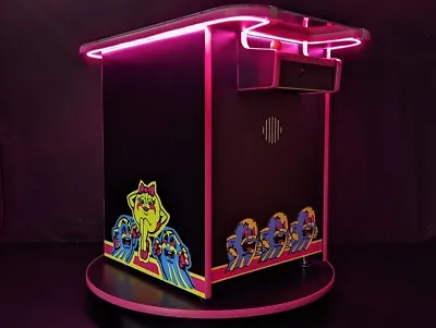 🍒 Ms. Pac-Man Cocktail NEON Arcade Machine (60 Games!) 🍒 PM For $250 DISCOUNT! • $1111