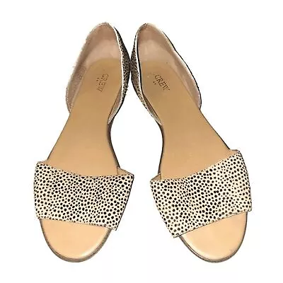 J Crew Calf Hair Animal Print Flat Shoes 10 • $40