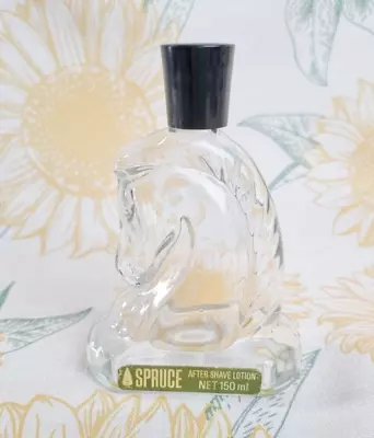 Vintage | EMPTY Spruce After Shave Lotion 150ml Horse Glass Bottle • $19.20