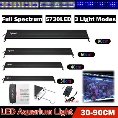 30-90CM Aquarium Light Fish Tank LED Lighting Full Spectrum Aqua Plant Lamp AU • $32.98