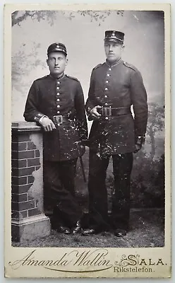 CDV Photo Two Soldiers Phot. Amanda Wallin Sala Sweden (6929) • $6.99