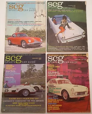 SCG Sports Car Guide Magazines: FIRST ISSUE Sept & Nov 1959 Jan & Mar 1960 • $56.25