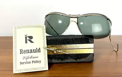 Vintage 1960’s Renauld Of France Elvis Sunglasses Wire Wrap Around Frame W/Case • $360