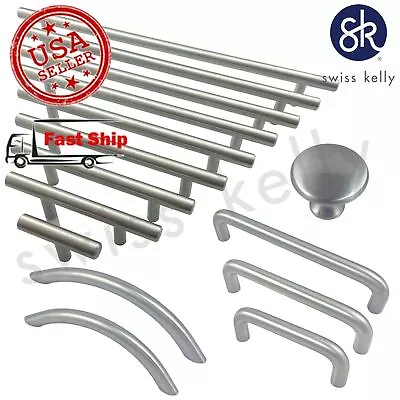 $5.31 • Buy Swiss Kelly Hardware Satin Nickel Kitchen Cabinet Handles Drawer Pulls