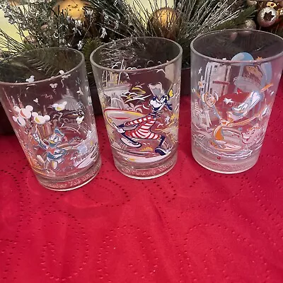 3 Walt Disney World 25th Anniversary McDonald's Cups Glasses - 1996 • $15.99