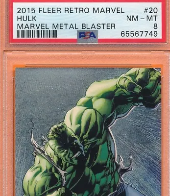 Metal Blaster Psa 8 Graded Hulk 2015 Fleer Retro Marvel Incredible #20 Mcu Tphlc • $23.97