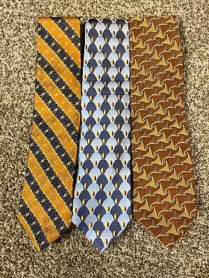 Lot Of 3 Jos A Bank Dress Suit Ties Signature Collection - FREE SHIPPING !! • $24.99