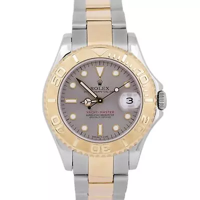 Rolex Yacht-Master Two-Tone 35mm SLATE Gray Steel 18K Yellow Gold 68623 Watch • $7193.17