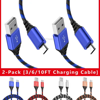 2X Heavy Duty Micro USB Fast Charger Data Cable Cord For Moto E 2020/E6/E7 Plus • $8.99