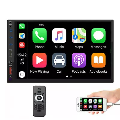 7  Double DIN Apple Carplay Android Auto Car Stereo Head Unit FM-Radio BT • $91.19