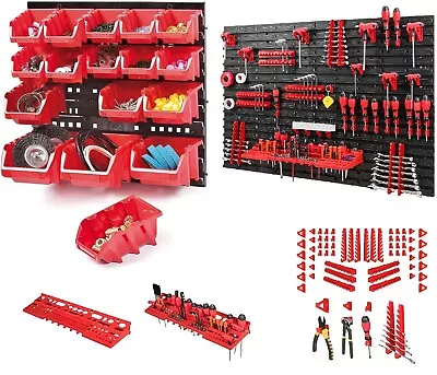 Wall Mount Storage Board Organier Boxes Garage Diy Bin Panel Rack Build Your Own • £8.80
