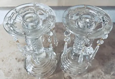 Vintage Glass Candle Stick Holders - USED • $5