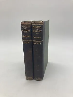 Antique 1902 Makers Of History Jacob Abbott Books Lot Of 2 Richard III Charles I • $39.99