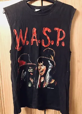 £99.99 • Buy VINTAGE 1987 W.A.S.P.  Donington Sleeveless T-shirt M-L FREE FAST P&P!