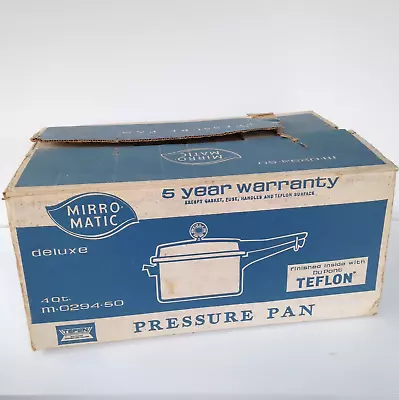 Mirro Matic Deluxe Pressure Cooker Pan 4 Qt Teflon M-0294-50 New In Box • $148.98