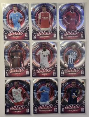 Match Attax Extra 2023/24 23/24 Full Set All 9 Energy Cards Rare Complete Mint • £44.99