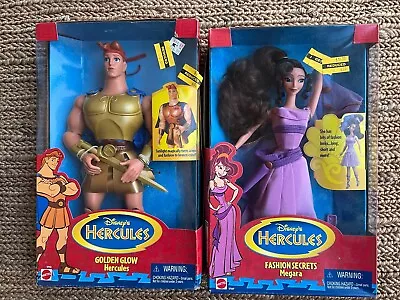 Disney's Hercules Golden Glow Hercules & Fashion Secrets Megara Dolls NIB NRFB • $100