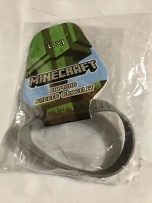 Official Minecraft JINX Diamond Ore Rubber Bracelet L/XL Large. New. 2013. 3+ • $4.89