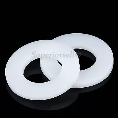 M2 M3 M4 M5 M6 M8 M10 M12 M16 M20 White Nylon Plain Washers Fit Bolts & Screws • $1.55