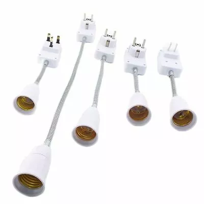 E27 Light Bulb Lamp Holder Base Socket Adapter Extender With Switch EU/UK Plug • £3.95