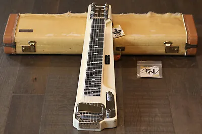 Vintage! 1950’s Fender Champion Lapsteel White + OHSC • $1495