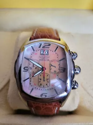 Invicta Dragon Lupah Mother Of Pearl Face Aligator Leather Band • $280