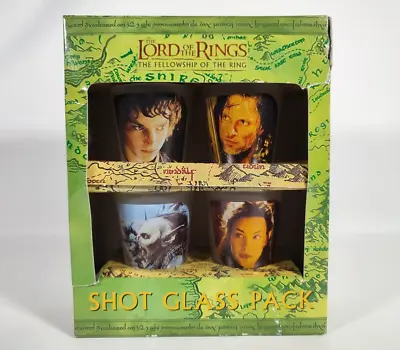 The Lord Of The Rings: The Fellowship Of The Ring 4 Pack Shot Glass Set 2001 New • £12.99