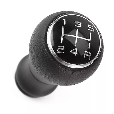 Black Leather Manual Car 5 Speed Gear Stick Shifter Shift Knob Lever Universal • $10.07