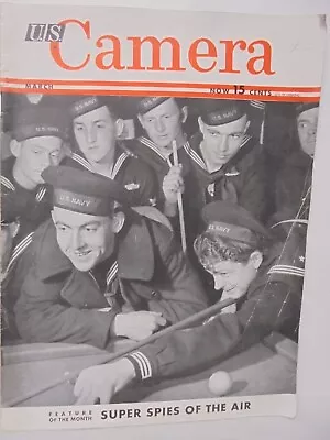 March 1943  U.S. CAMERA MAGAZINE - NICE PHOTOS ARTICLES & ADS - 15 Cent Cover • $22