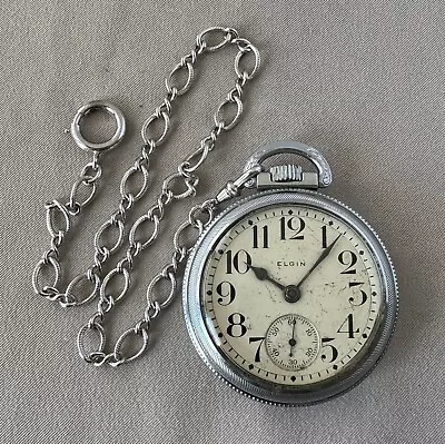 Antique Veritas Grade 214 ELGIN 23 Jewel 18s Pocket Watch C. 1904;U622 • $102.50