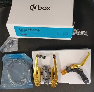 $59.99 • Buy Box Components Bmx Pro V-brake Kit Box Three With Lever And Cable 108mm Gold